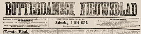Rotterdams Nieuwsblad 5 mei 1894